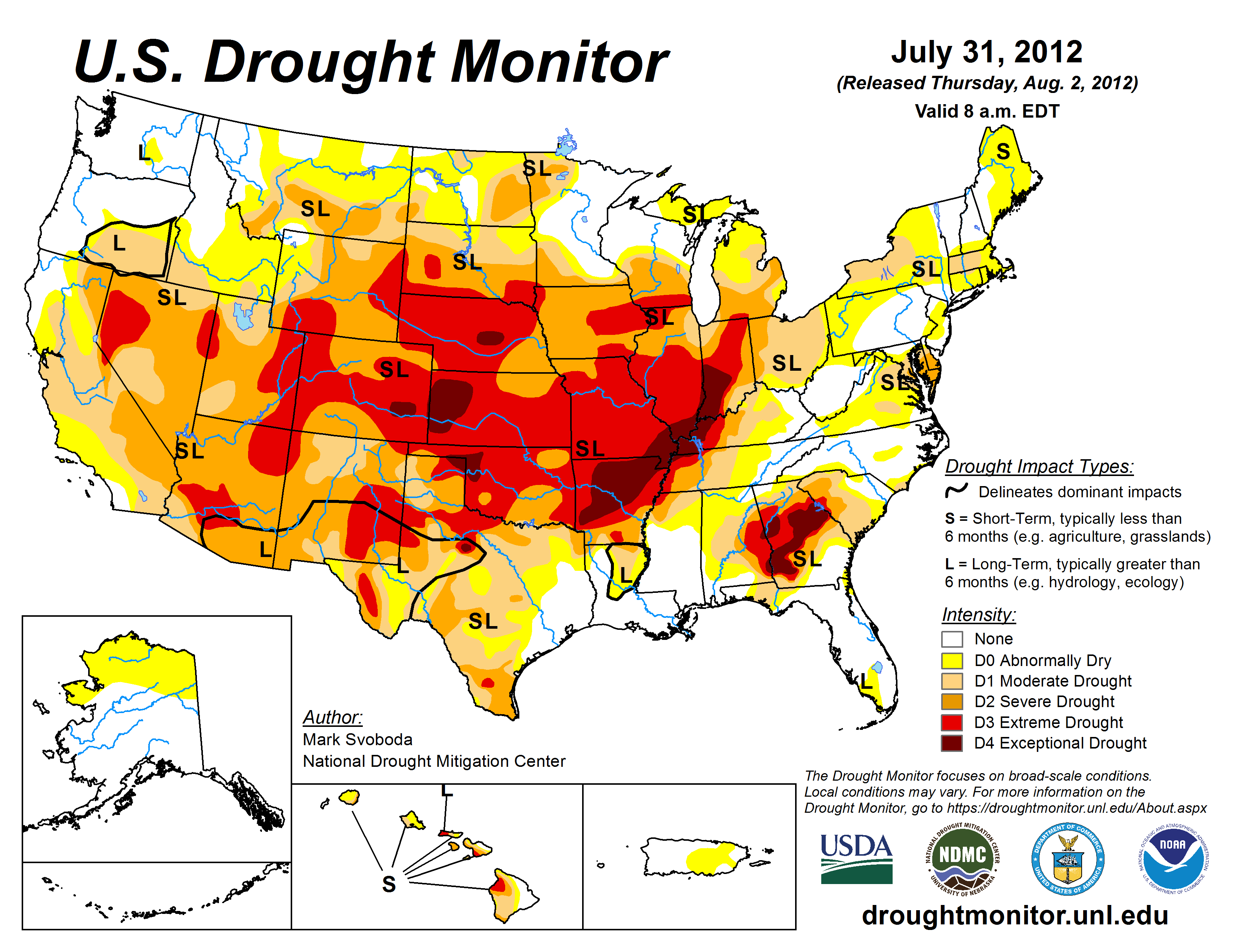 Drought Monitor for usdm