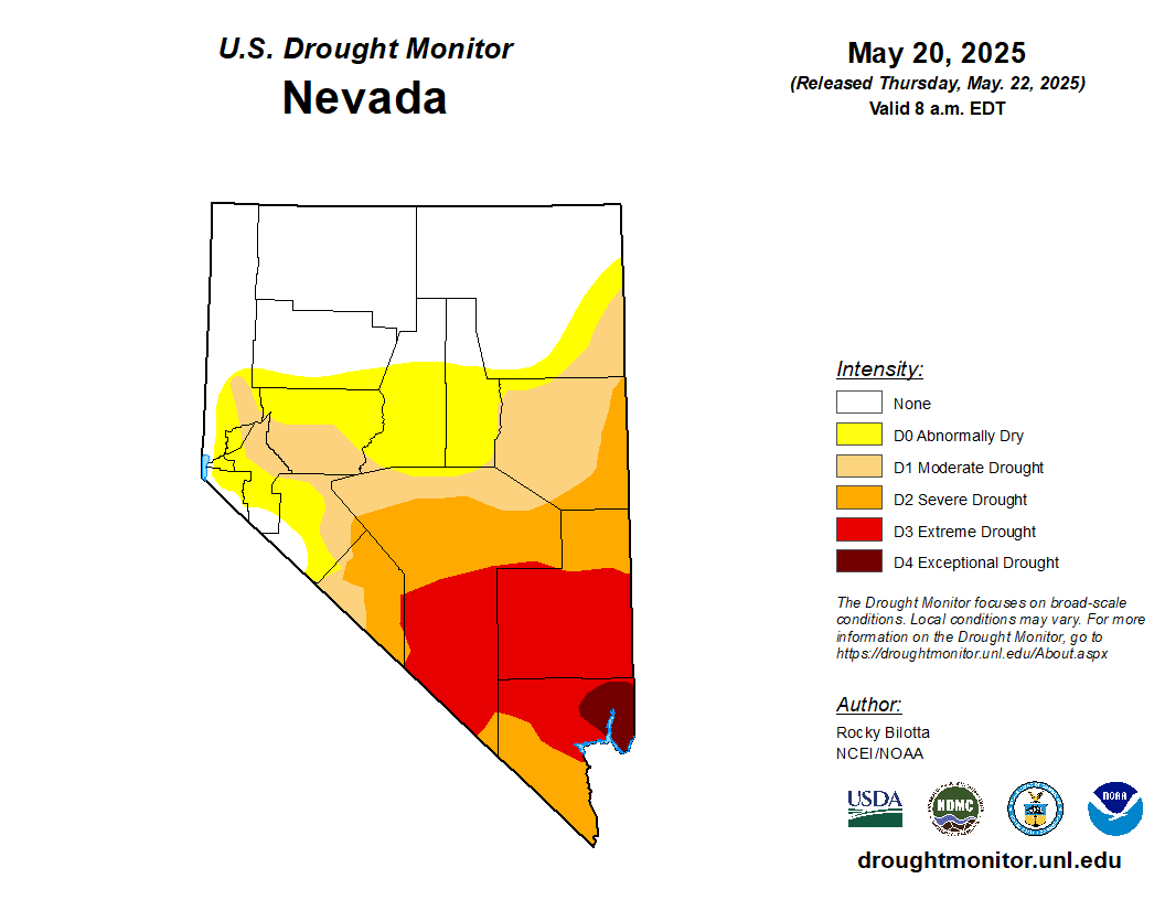 Nevada Drought Monitor Map